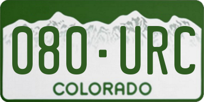 CO license plate 080URC
