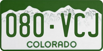 CO license plate 080VCJ