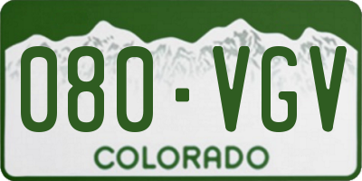 CO license plate 080VGV