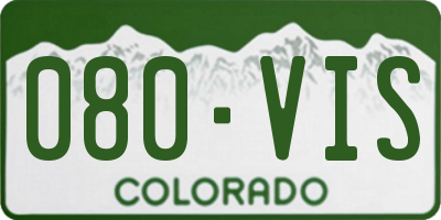 CO license plate 080VIS
