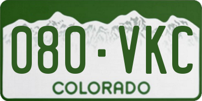 CO license plate 080VKC