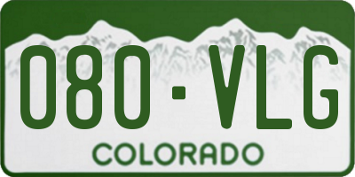 CO license plate 080VLG