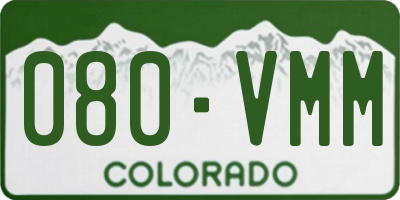 CO license plate 080VMM
