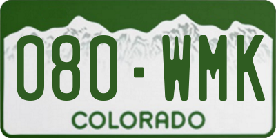 CO license plate 080WMK