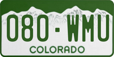 CO license plate 080WMU