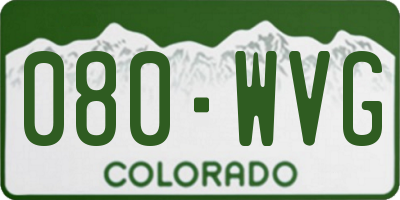 CO license plate 080WVG