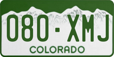 CO license plate 080XMJ