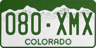 CO license plate 080XMX