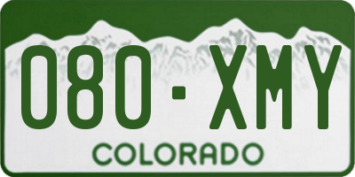 CO license plate 080XMY