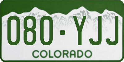 CO license plate 080YJJ