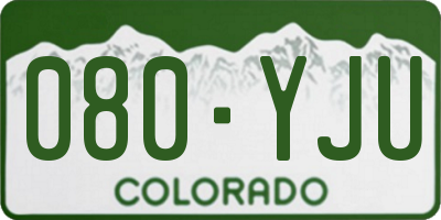 CO license plate 080YJU