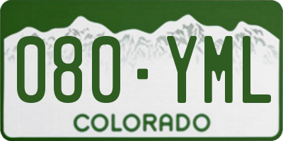 CO license plate 080YML