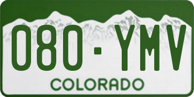 CO license plate 080YMV