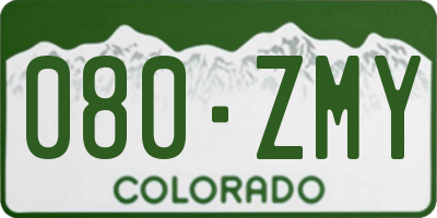 CO license plate 080ZMY