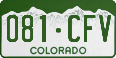 CO license plate 081CFV