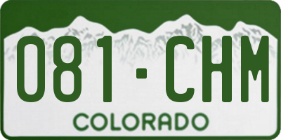 CO license plate 081CHM