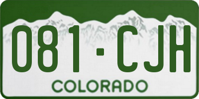 CO license plate 081CJH
