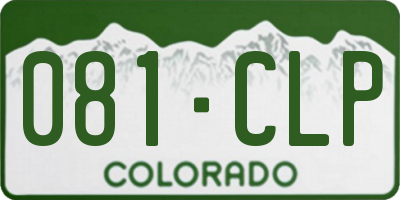 CO license plate 081CLP