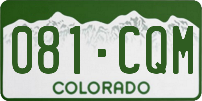 CO license plate 081CQM