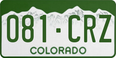 CO license plate 081CRZ