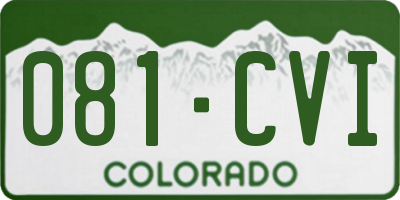 CO license plate 081CVI