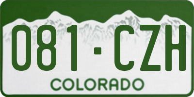 CO license plate 081CZH