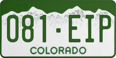 CO license plate 081EIP