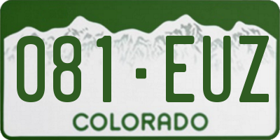 CO license plate 081EUZ