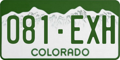 CO license plate 081EXH