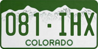 CO license plate 081IHX