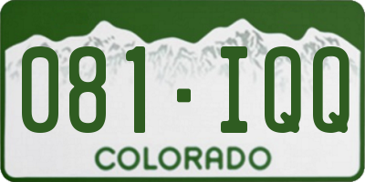 CO license plate 081IQQ