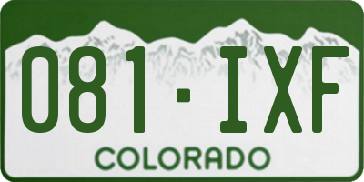 CO license plate 081IXF