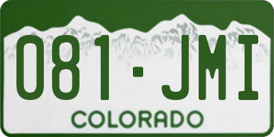 CO license plate 081JMI