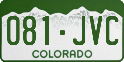 CO license plate 081JVC