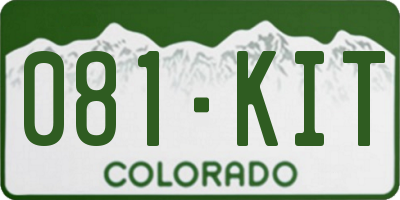 CO license plate 081KIT
