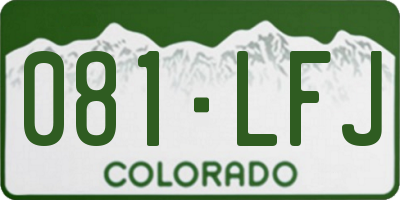 CO license plate 081LFJ