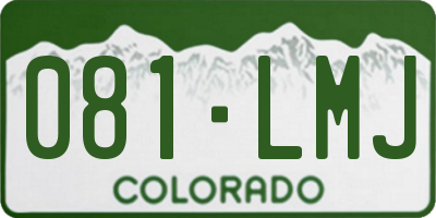 CO license plate 081LMJ