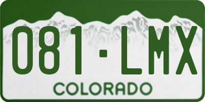 CO license plate 081LMX