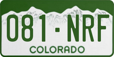 CO license plate 081NRF