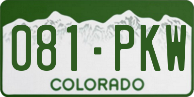 CO license plate 081PKW