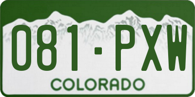 CO license plate 081PXW