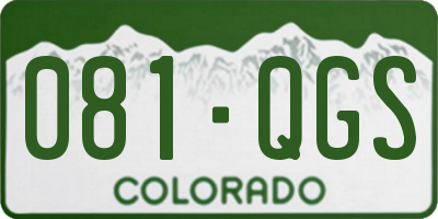CO license plate 081QGS