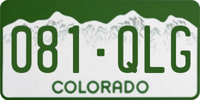 CO license plate 081QLG