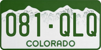CO license plate 081QLQ