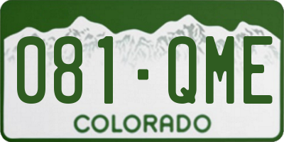 CO license plate 081QME