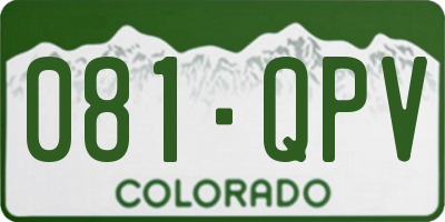 CO license plate 081QPV