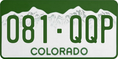 CO license plate 081QQP