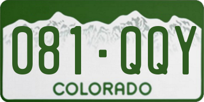 CO license plate 081QQY