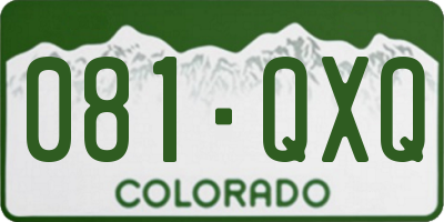 CO license plate 081QXQ