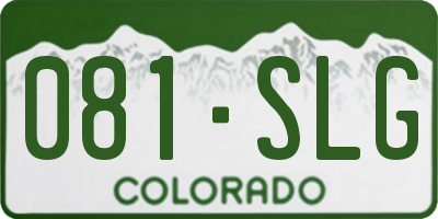 CO license plate 081SLG